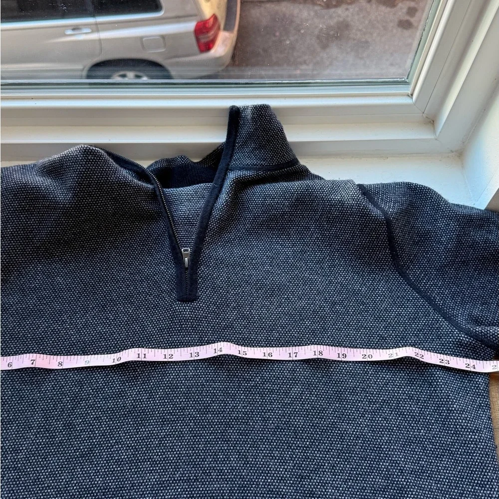 Vince Bird's Eye Wool & Cashmere Quarter Zip Sweater Size XL - Picture 7 of 7